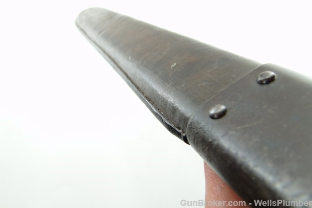 US MODEL 1905 SPRINGFIELD ARMORY BAYONET w/ LEATHER COVERED SCABBARD (1912)-img-19