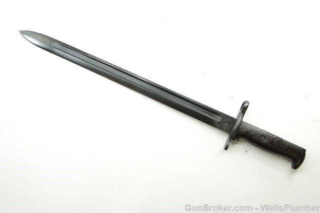 US MODEL 1905 SPRINGFIELD ARMORY BAYONET w/ LEATHER COVERED SCABBARD (1912)-img-3
