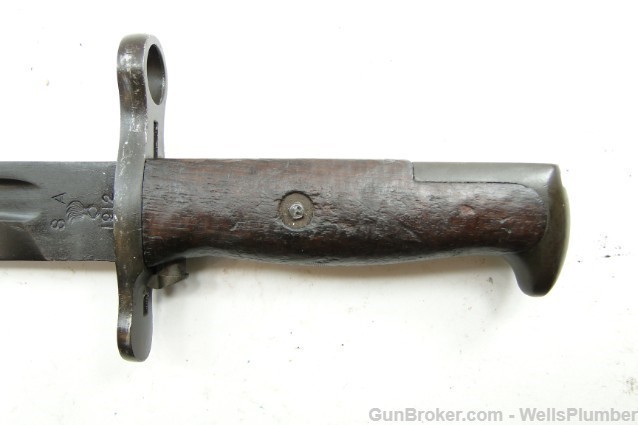 US MODEL 1905 SPRINGFIELD ARMORY BAYONET w/ LEATHER COVERED SCABBARD (1912)-img-8