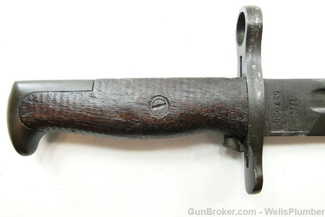 US MODEL 1905 SPRINGFIELD ARMORY BAYONET w/ LEATHER COVERED SCABBARD (1912)-img-5