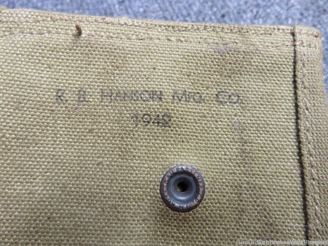 US WWII M1 CARBINE “STOCK TYPE” AMMO POUCH WITH (2) 15-ROUND MAGAZINES-img-10