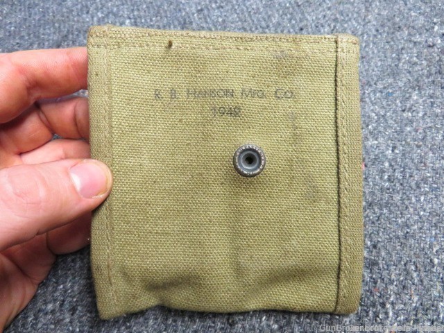 US WWII M1 CARBINE “STOCK TYPE” AMMO POUCH WITH (2) 15-ROUND MAGAZINES-img-9
