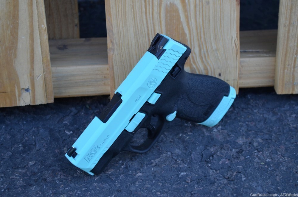 Smith & Wesson Shield M2.0 9mm TS X-Werks Tiff Blue Robbins 2.0 New 11806-img-1