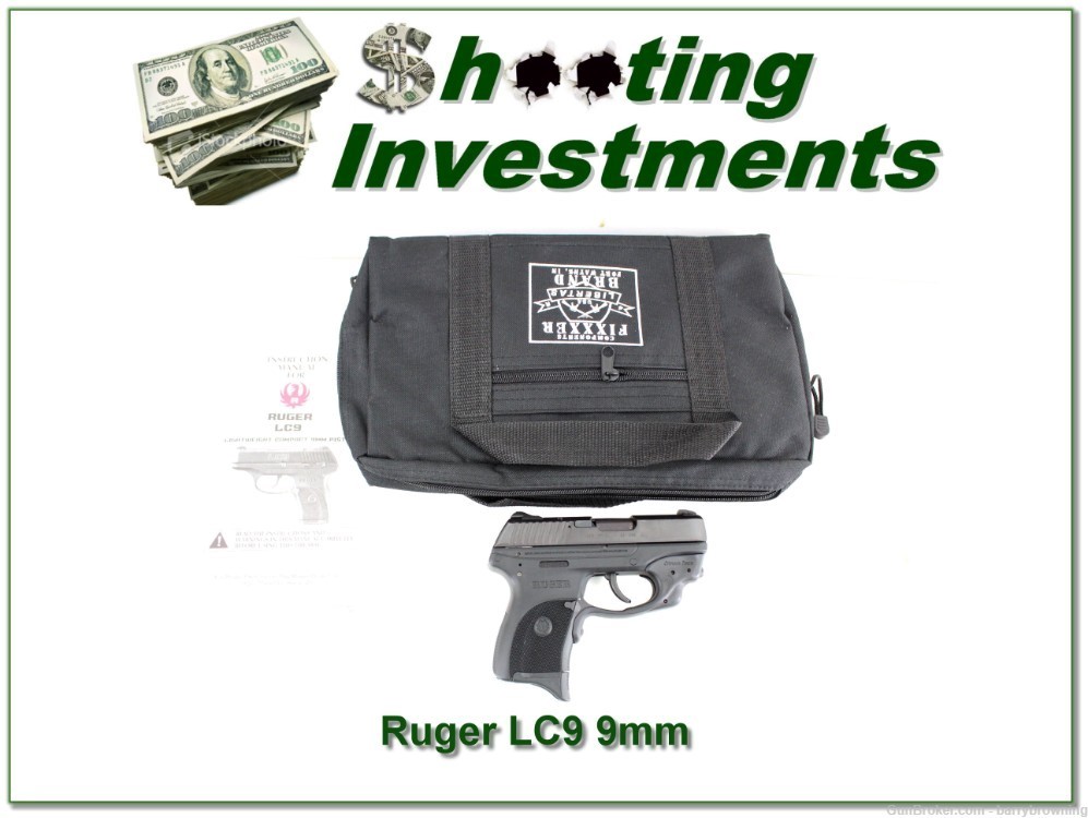 Ruger LC9 9mm in soft case with 4 magazines and manual-img-0