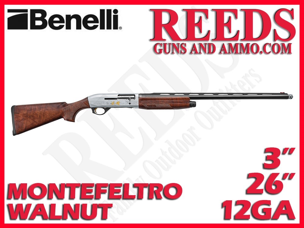 Benelli Montefeltro Silver Featherweight Walnut 12 Ga 3in 26in 10818-img-0