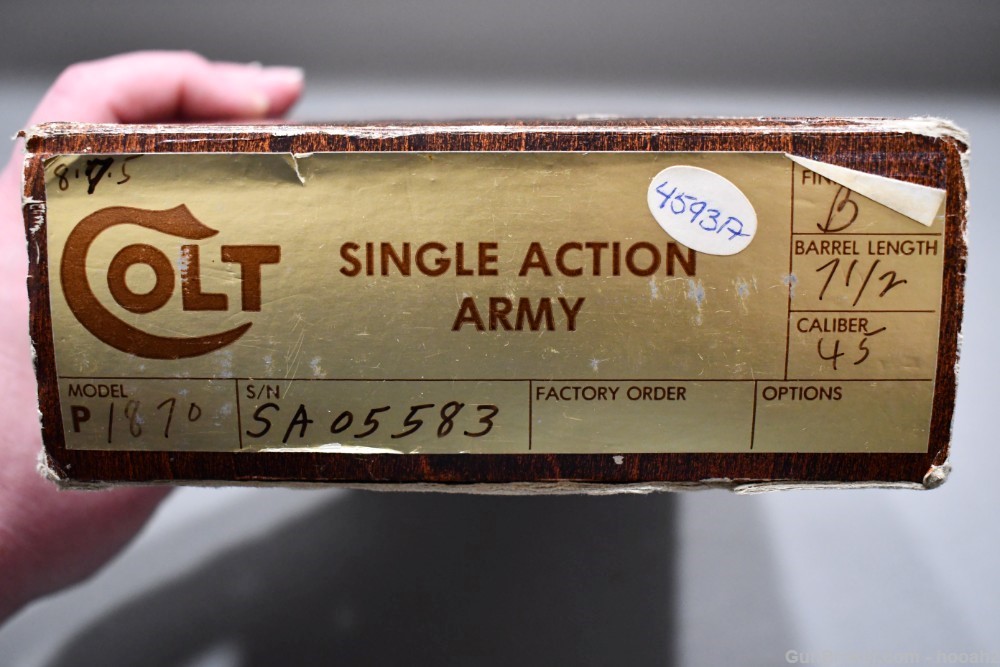 Excellent Colt 3rd Gen Single Action Army SAA 45 Colt 7 1/2" W Box 1978-img-43