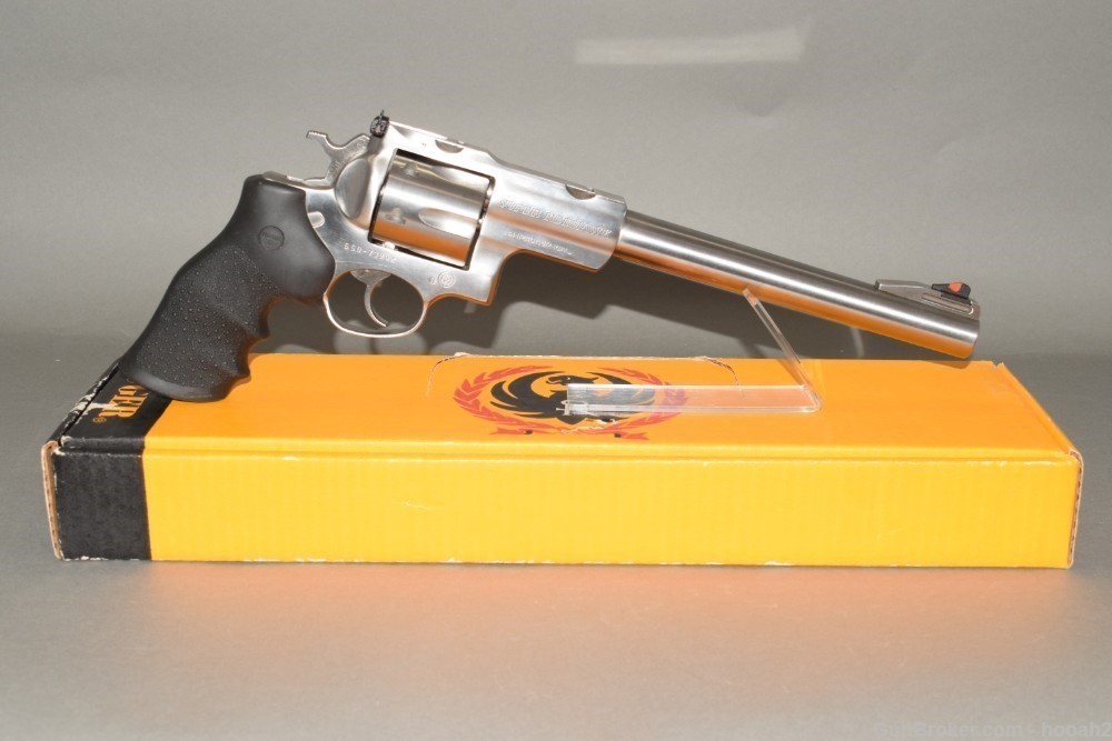 Nice Ruger Super Redhawk Stainless DA Revolver 9.5" 44 Magnum W Box-img-0