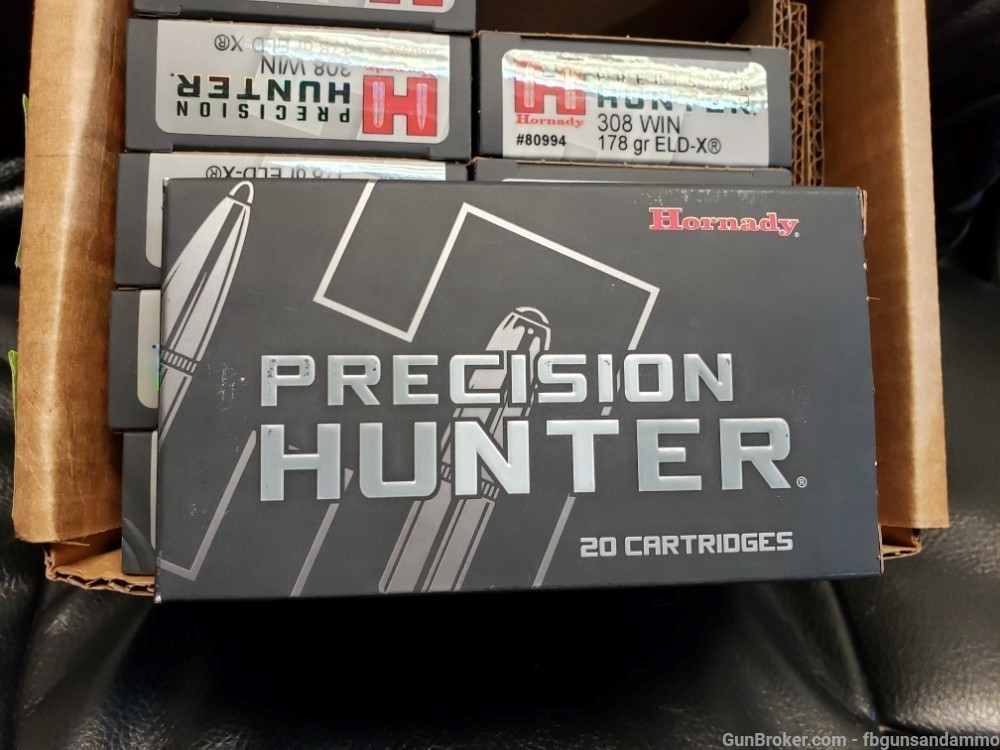 IN STOCK 200 ROUNDS HORNADY 308 WINCHESTER ELD-X PRECISION HUNTER 178 ELD X-img-3