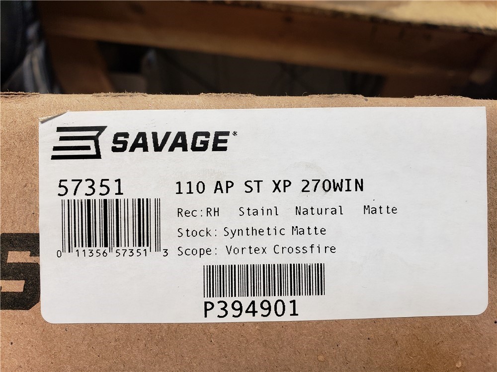 NEW SAVAGE 110 APEX STORM XP .270 WINCHESTER 22" STAINLESS VORTEX CROSSFIRE-img-0