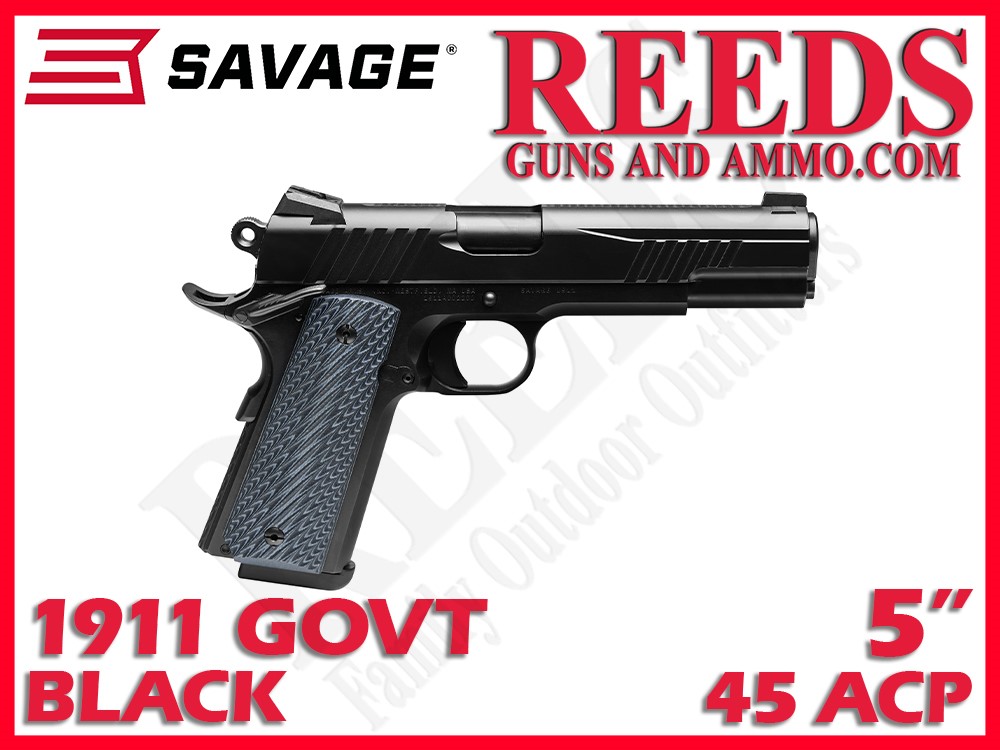 Savage 1911 Govt Style Black Nitride 45 ACP 5in 2-8Rd Mags 67200-img-0