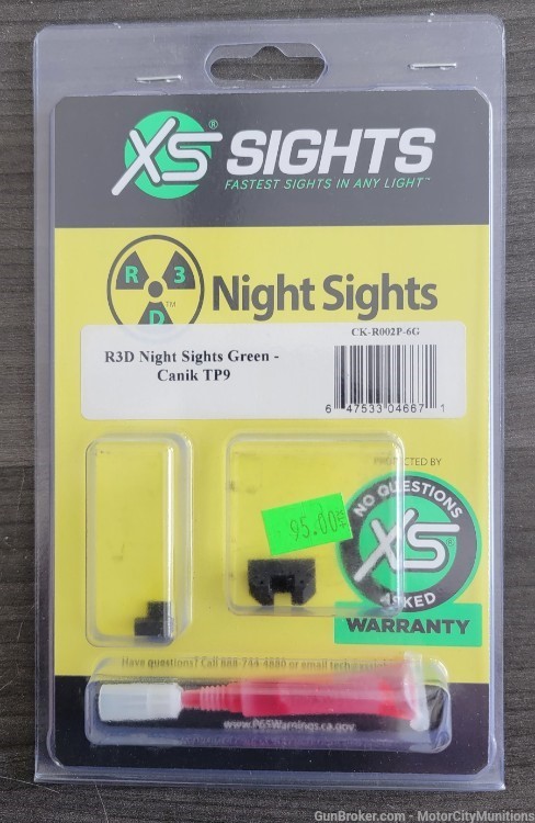 XS Sights R3D Night Sights Green - Canik TP9-img-0