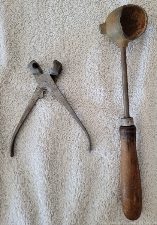 Vintage bullet mold and ladle-img-0