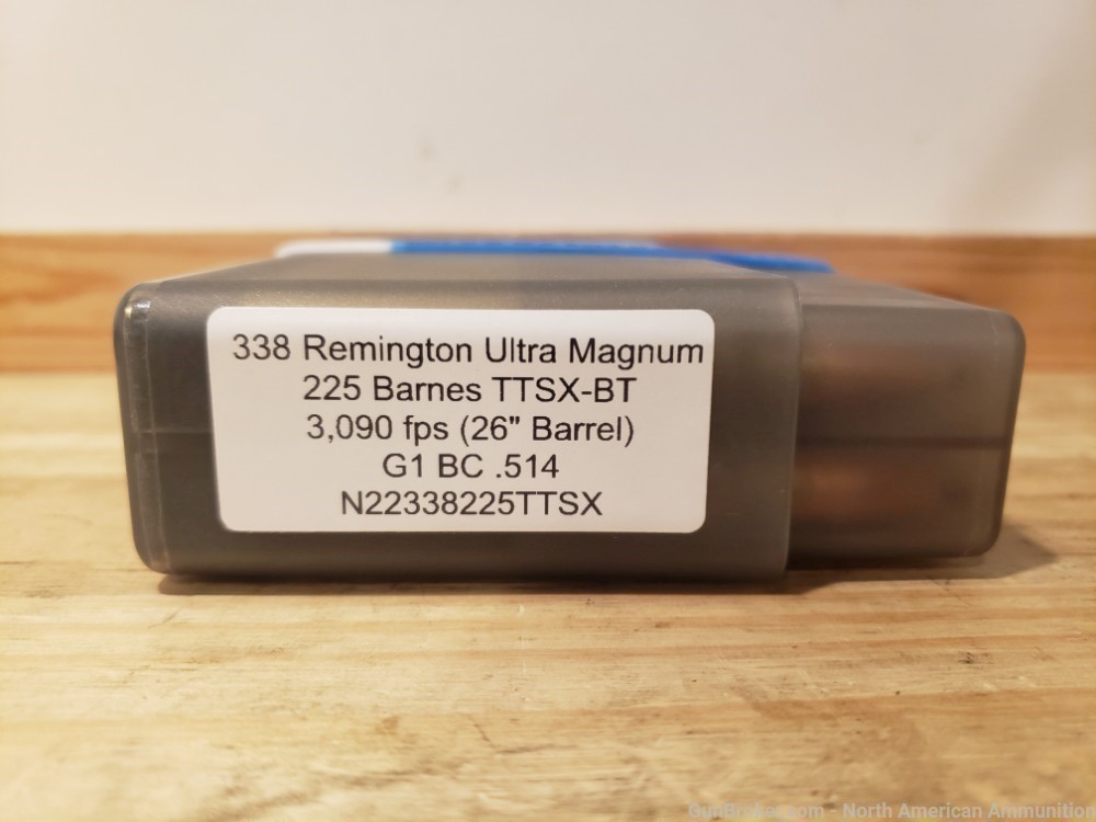 NAACO 338 Remington Ultra Magnum LEAD FREE 225 Barnes TTSX-BT-img-2