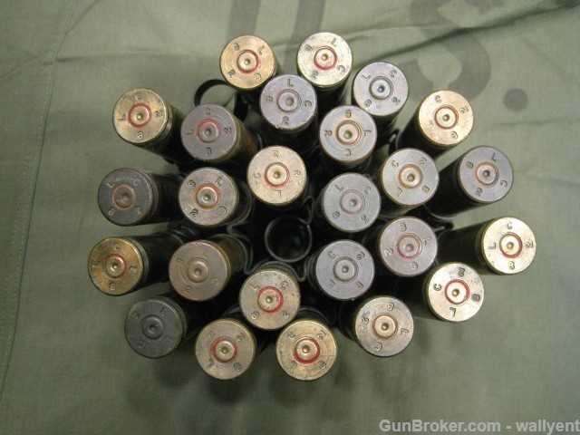 50 Cal BMG Fired Blanks Brass Casing Linked Belt 25pc US Military 1982-img-3