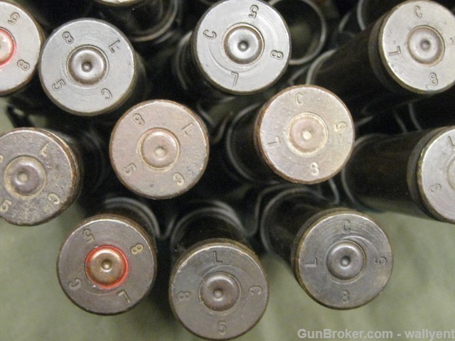50 Cal BMG Fired Blanks Brass Cases Linked Belt 25pc US Military 1985 LC85 -img-4