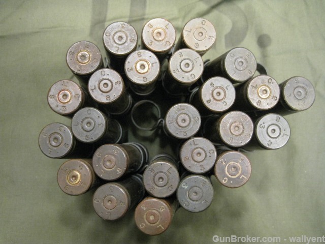 50 Cal BMG Fired Blanks Brass Cases Linked Belt 25pc US Military 1983 LC83-img-4