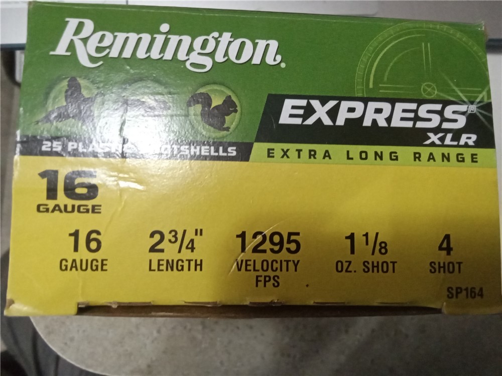 Remington Express 16 gauge no. 4's shotgun ammo-full box-img-0