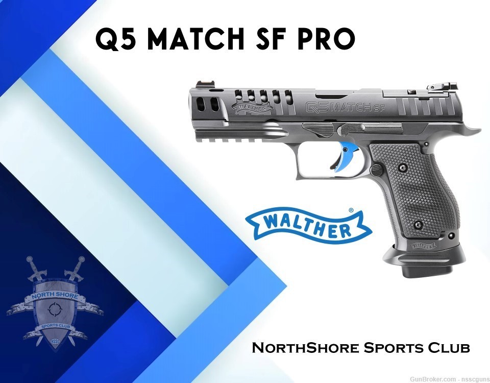 Walther PPQ M2 Q5 Match SF Pro, 9mm Pistol, Black-img-0
