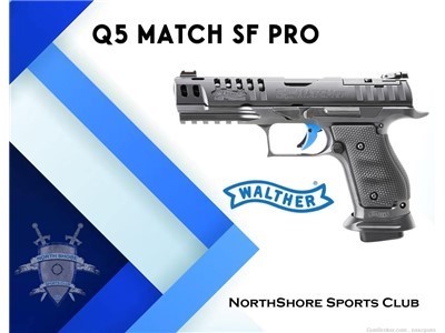 Walther PPQ M2 Q5 Match SF Pro, 9mm Pistol, Black