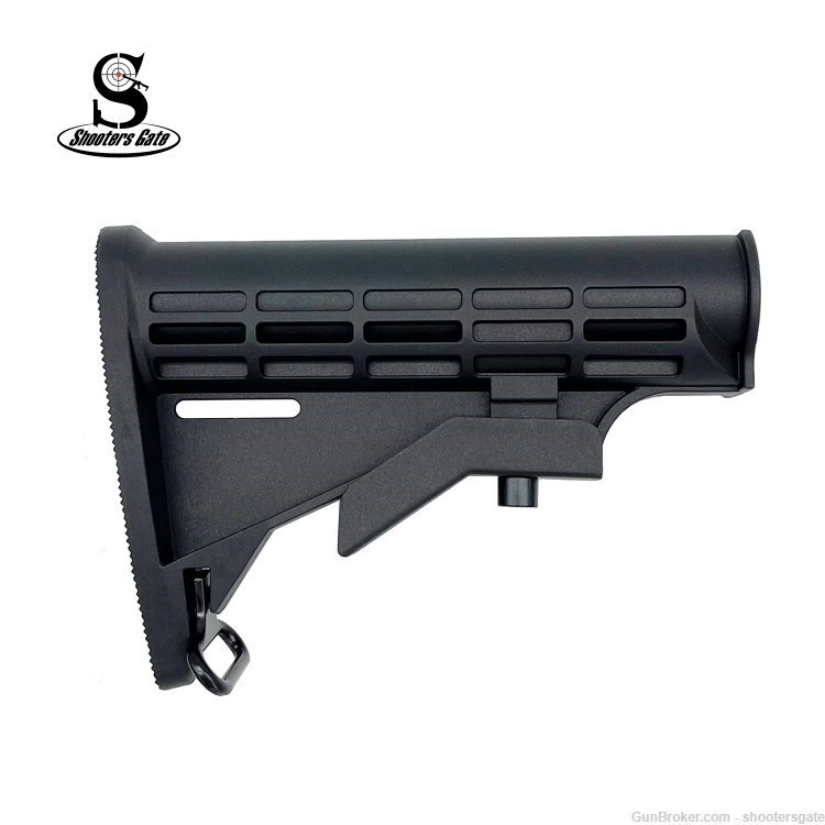 AR-15/AR-10 Milspec Adjustable Stock, Black, Shooters Gate-img-0