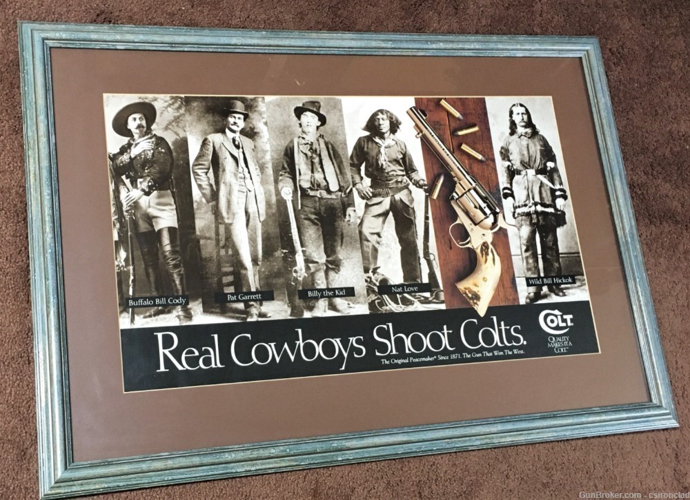 Colt Gun Poster Real Cowboys Shoot Colts limited production-img-1