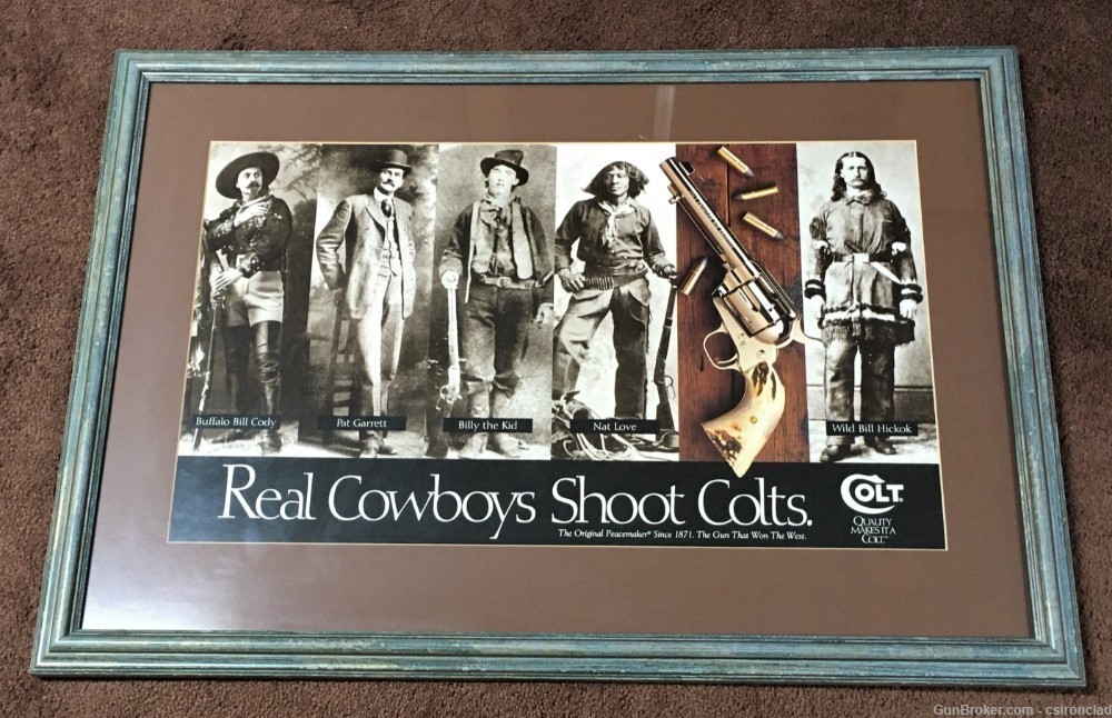 Colt Gun Poster Real Cowboys Shoot Colts limited production-img-0