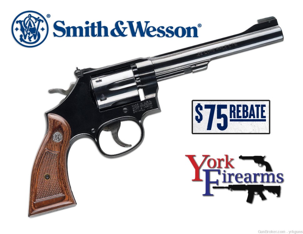 Smith & Wesson 17 Masterpiece 22LR K-Frame Revolver w/Rebate NEW 150477-img-0