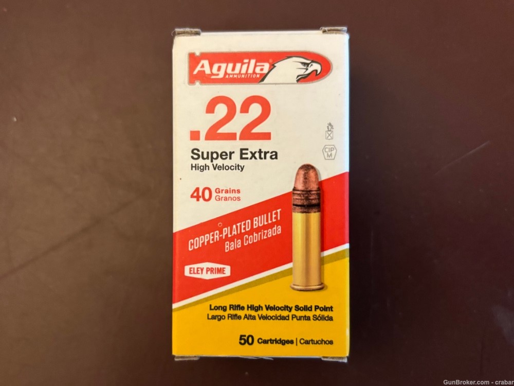 22LR RIFLE/PISTOL AGUILA SUPER EXTRA HIGH VELO CPSP 40GR 1000 ROUNDS CHEAP-img-2