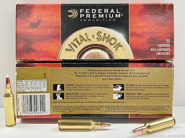 30 Rounds Federal Premium 270 WSM 140gr Nosler Accubond and Brass.-img-1