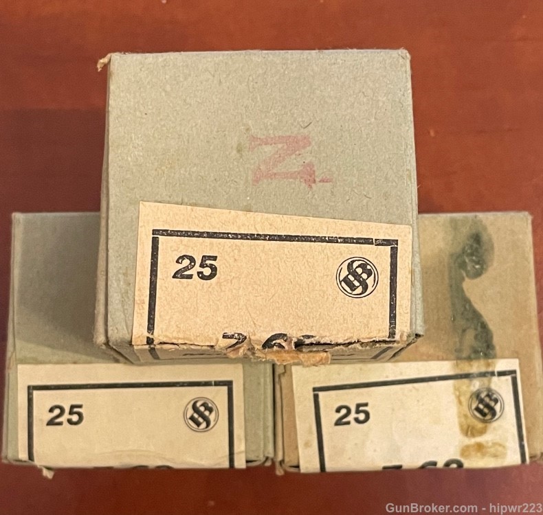7.63 Mauser Pistol ammunition 3 boxes of Sellier & Bellot  75 rounds-img-4