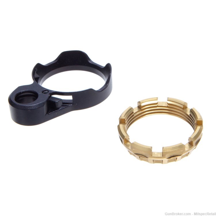 Fortis Lightweight Enhanced End Plate and K2 Castle Nut - Gold-img-2
