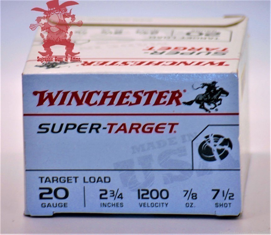 20 ga Winchester Super Target 20 Gauge 2¾" 7/8oz No.7.5 Shot 25 Rounds-img-3