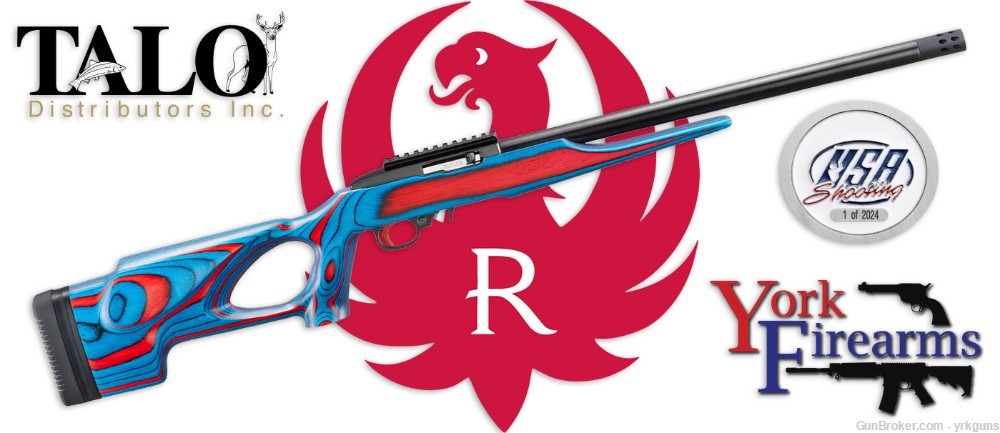 Ruger 10/22 TALO USA Shooting Team 2024 Blue/Red 22LR Rifle NEW 31180-img-0