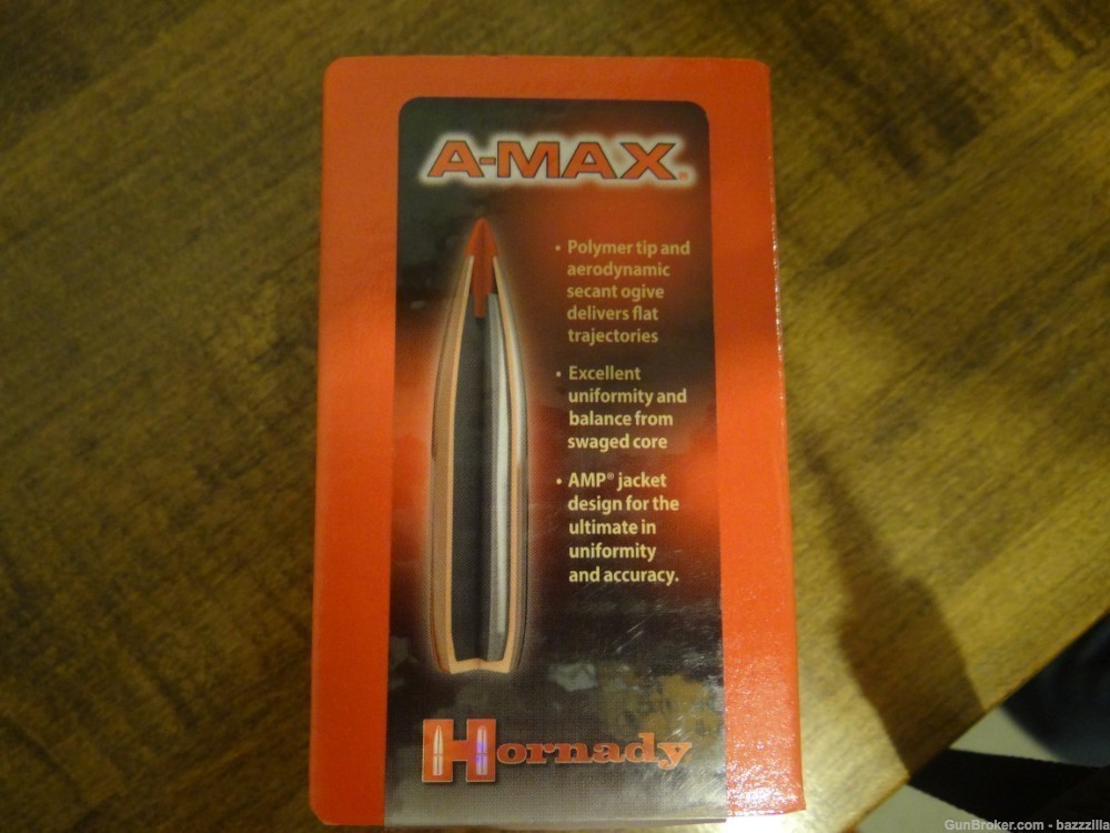 Hornady A-MAX Bullets 338 Caliber 285 Grain  Box of 50 #3338-img-1