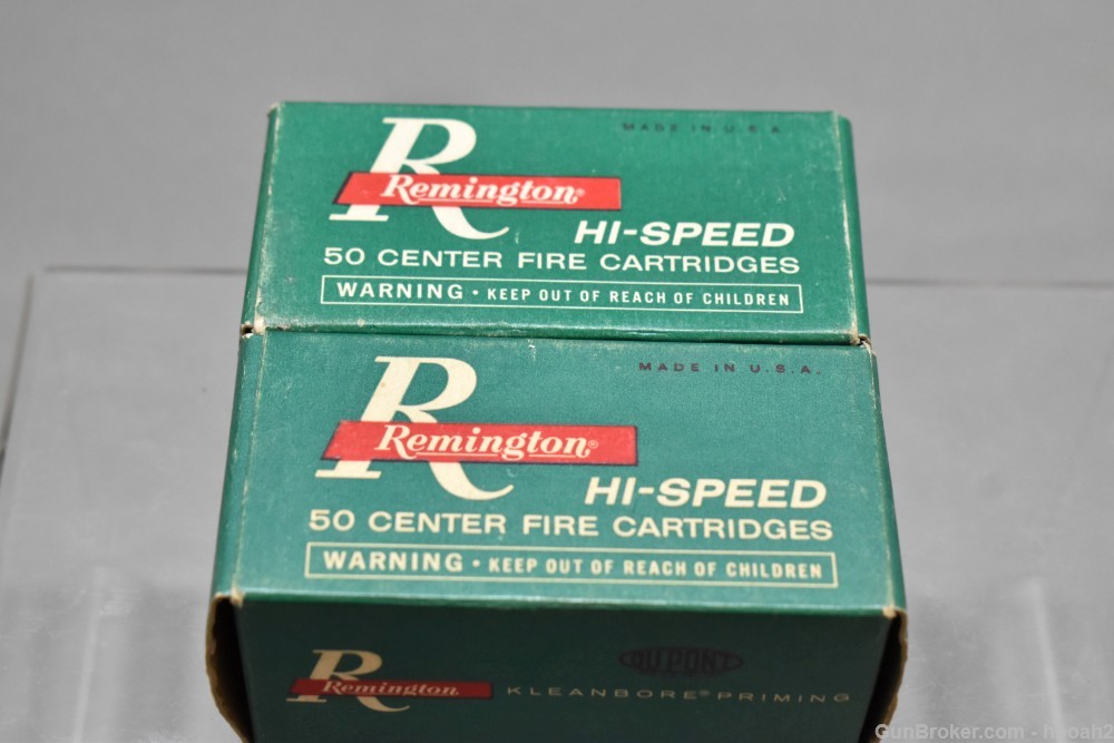 2 Full Boxes 100 Rds Remington Hi Speed 22 Hornet 45 G Soft Point 0222-img-1