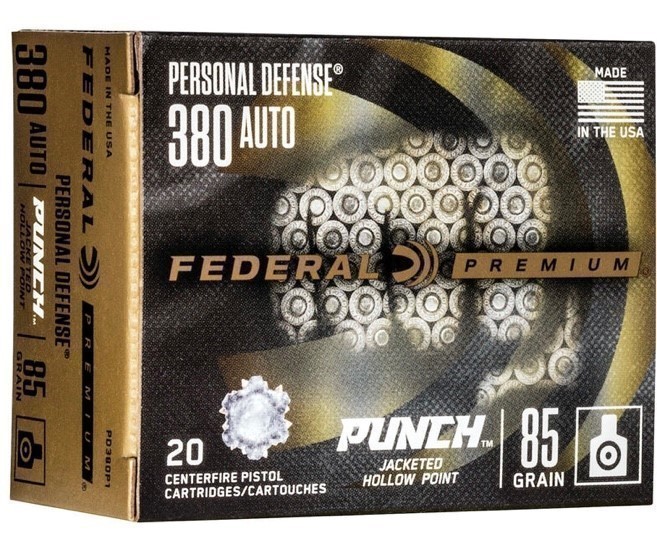 20rds Federal Premium Punch® .380 Auto PD380P1 JHP 85gr defense + FAST SHIP-img-1