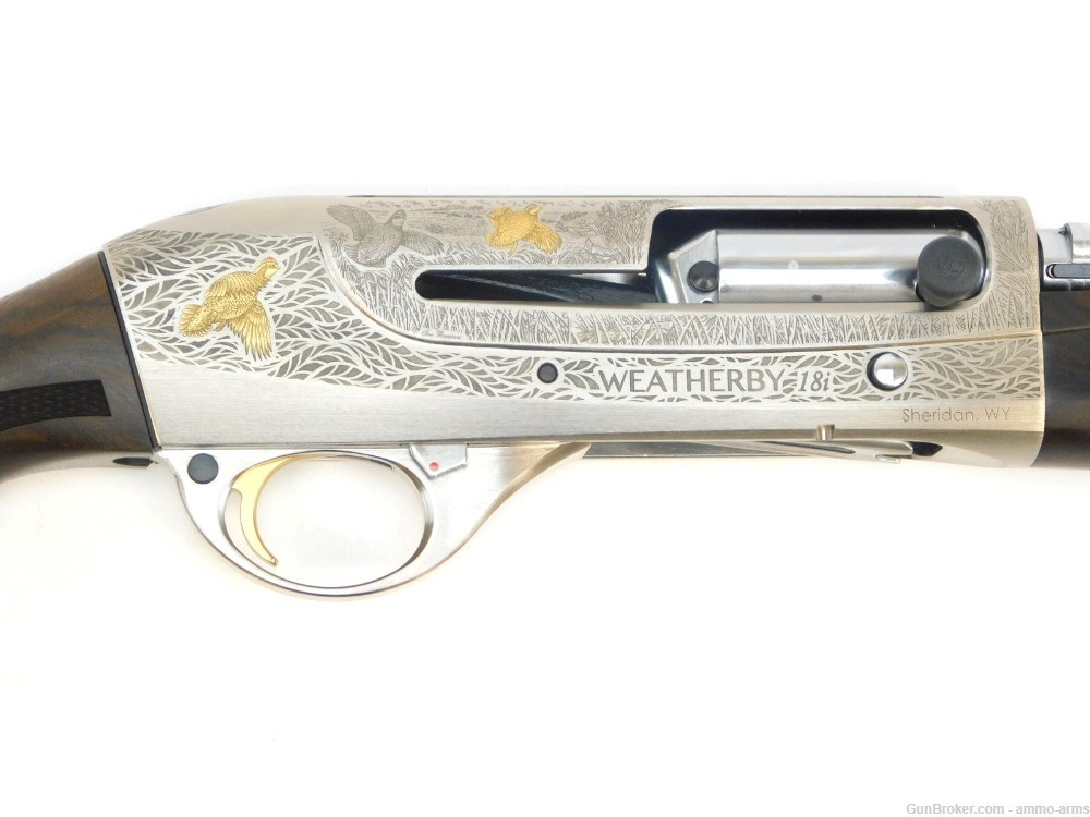 Weatherby 18i Deluxe Limited 12 GA Semi-Auto 28" Nickel Engraved IDL1228MAG-img-3