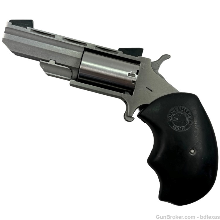 Pre-owned North American Arms Black Widow S/A Mini-Revolver .22 WMR  -img-1