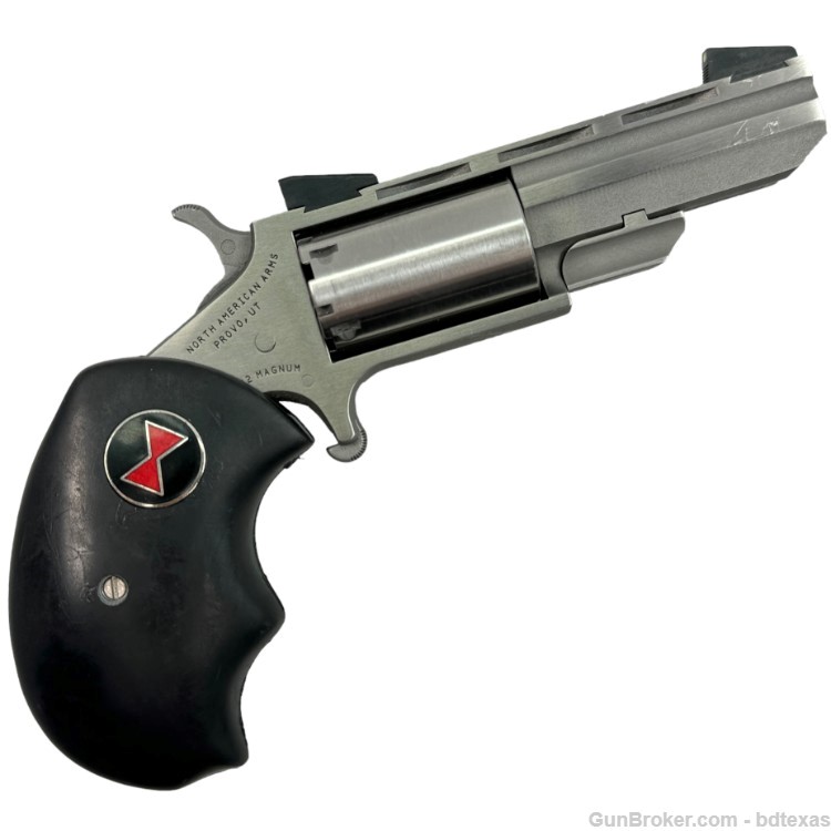Pre-owned North American Arms Black Widow S/A Mini-Revolver .22 WMR  -img-0