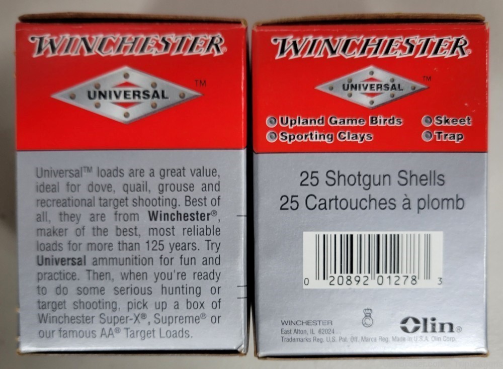 Winchester 20ga #7 1/2 lead shot 2 3/4in lot of 50rds-img-1