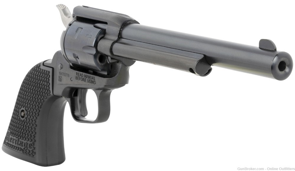 Heritage Rough Rider 22LR 6.5" 6rd SAO Rimfire Revolver RR22B6PG Black Grip-img-2