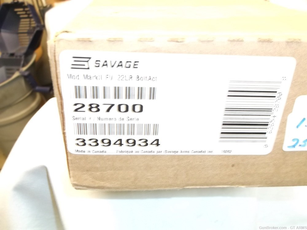 SAVAGE MK -2, 22RIFLE BOX  W/SAFETY LOCK & Plastic sleeve  -img-5