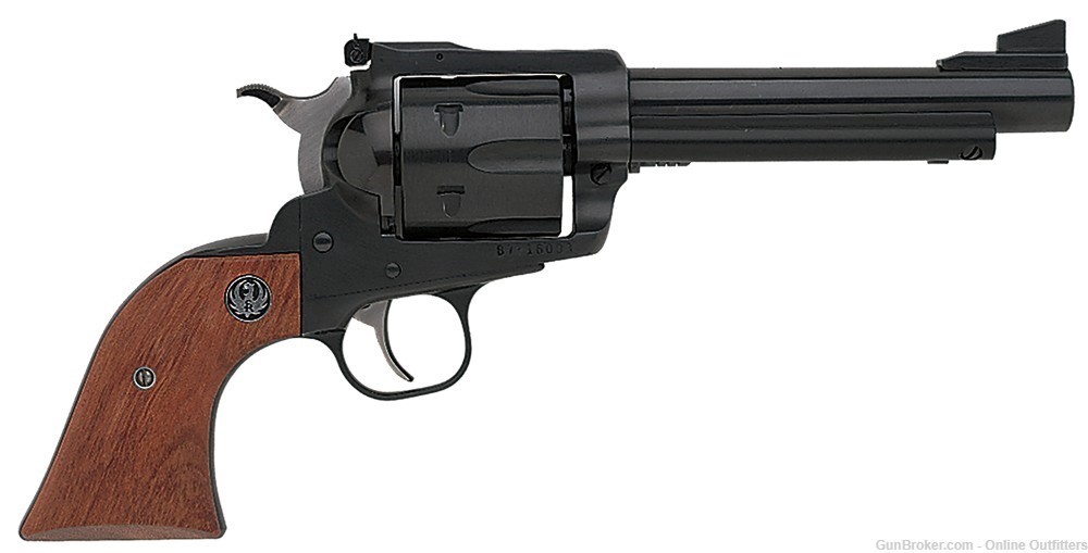 Ruger Super Blackhawk 44 Mag 5.5" 6rd Blued SAO Revolver 0810 Hardwood Grip-img-0
