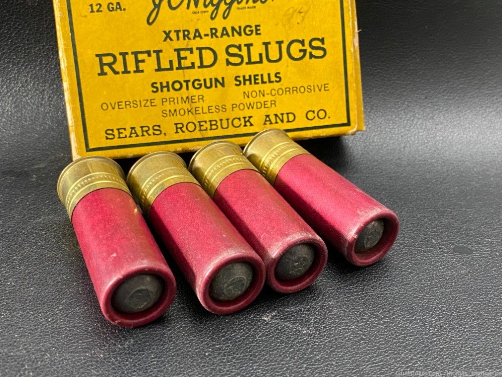 Vintage JC HIGGINS 12 Ga. SLUG loads - PAPER shells!-img-1