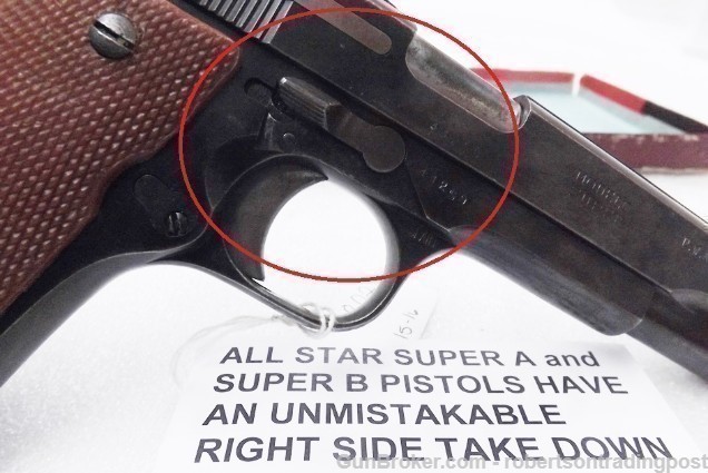 Left Side Slide Stop Catch Release fits Star Super B Pistols matches take d-img-5
