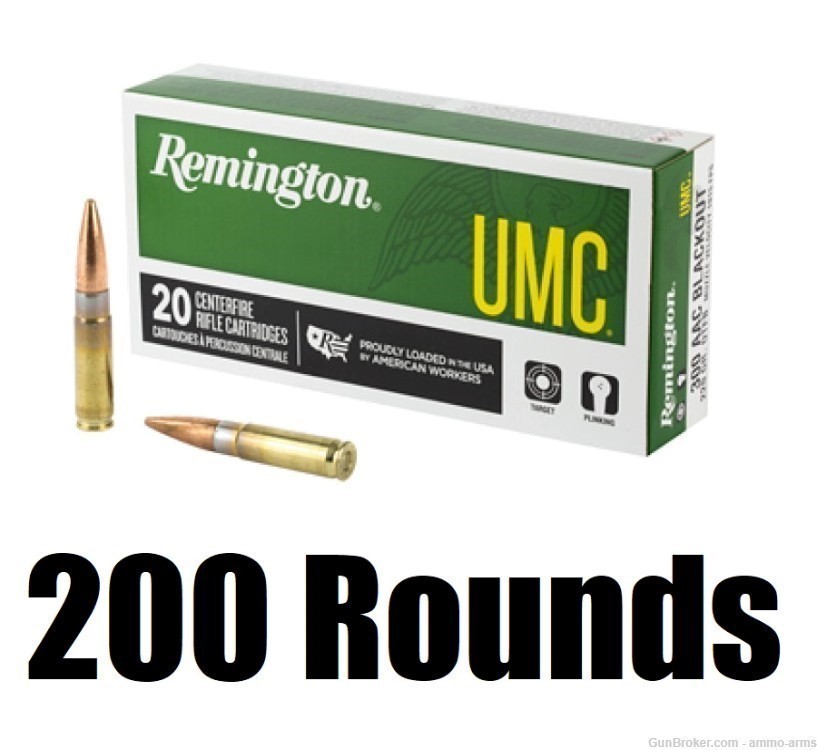 Remington Ammunition UMC .300 AAC Blackout 220 Grain OT FB 200 Rounds -img-1