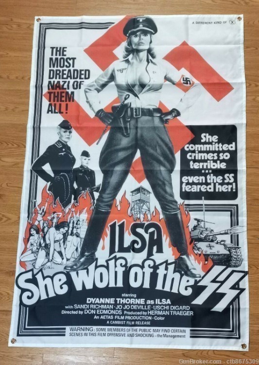 ILSA, She Wolf Of The SS WWII 3x5ft Flag-img-0