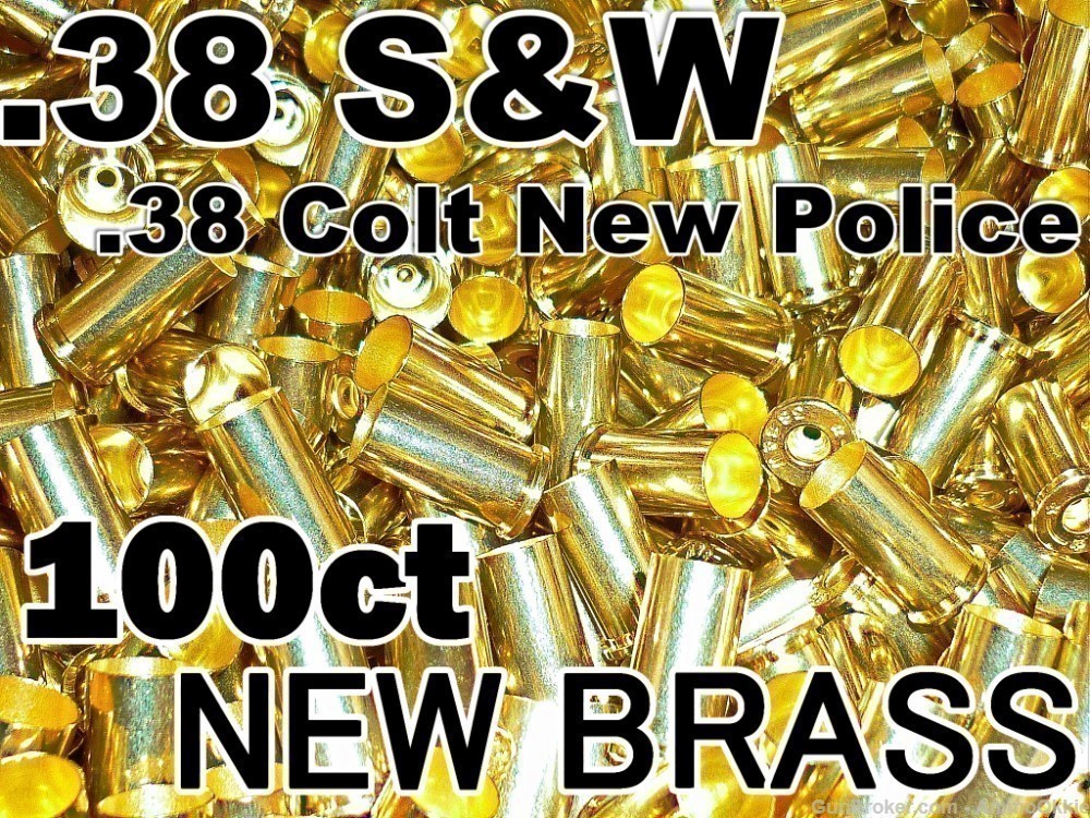 100ct - NEW BRASS  - .38 S&W - Starline - 38SW Colt New Police Smith Wesson-img-0