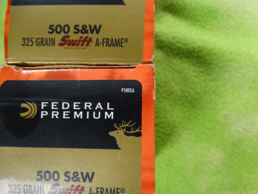 40 rounds Federal Premium P500SA 500 S&W Mag 325gr Swift A-Frame-img-2