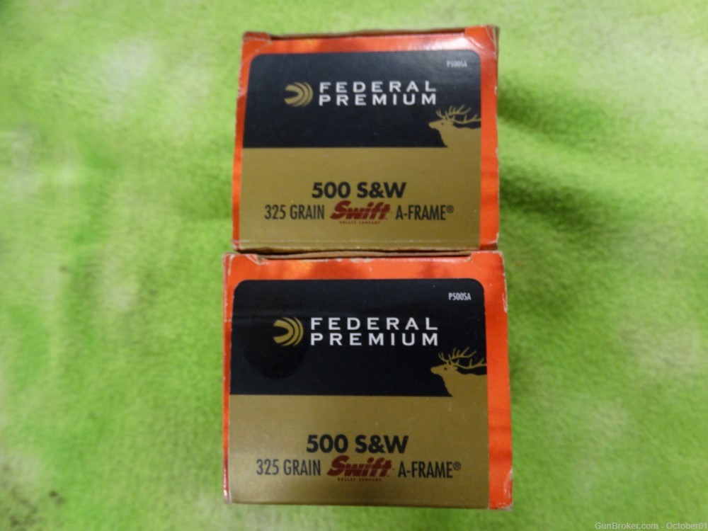 40 rounds Federal Premium P500SA 500 S&W Mag 325gr Swift A-Frame-img-0